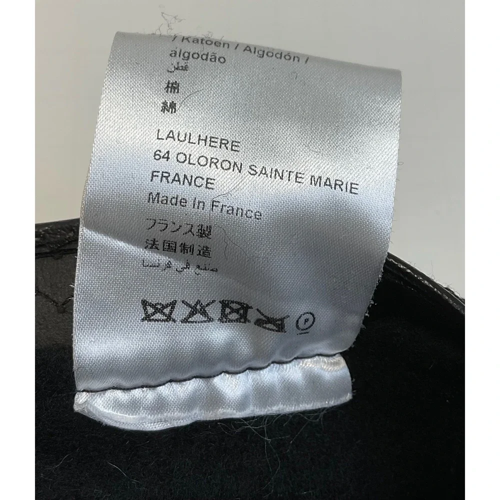 Heritage par Laulhere Black Wool Basque Beret Made in France Authentic Hat